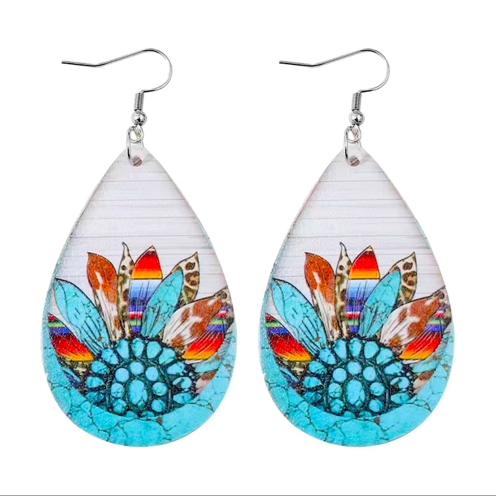 Tear drop southern style earrings